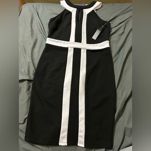 Always Fabulous black n white dress / small NWT